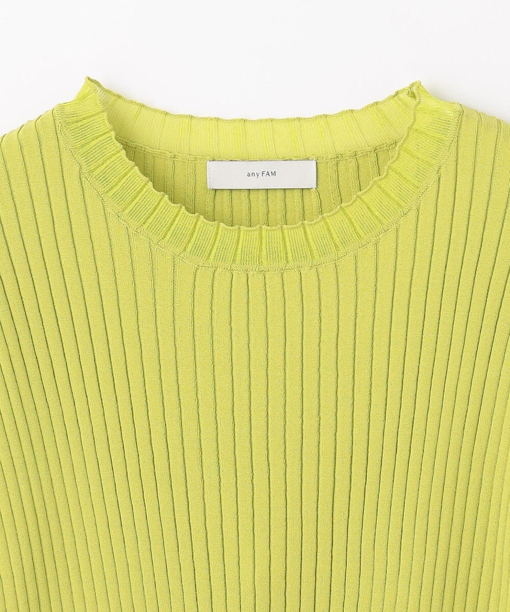 ANY L ポイントシアーリブニット 