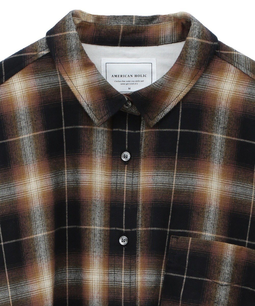 AMERICAN HOLIC バックタックチェックビエラシャツ 