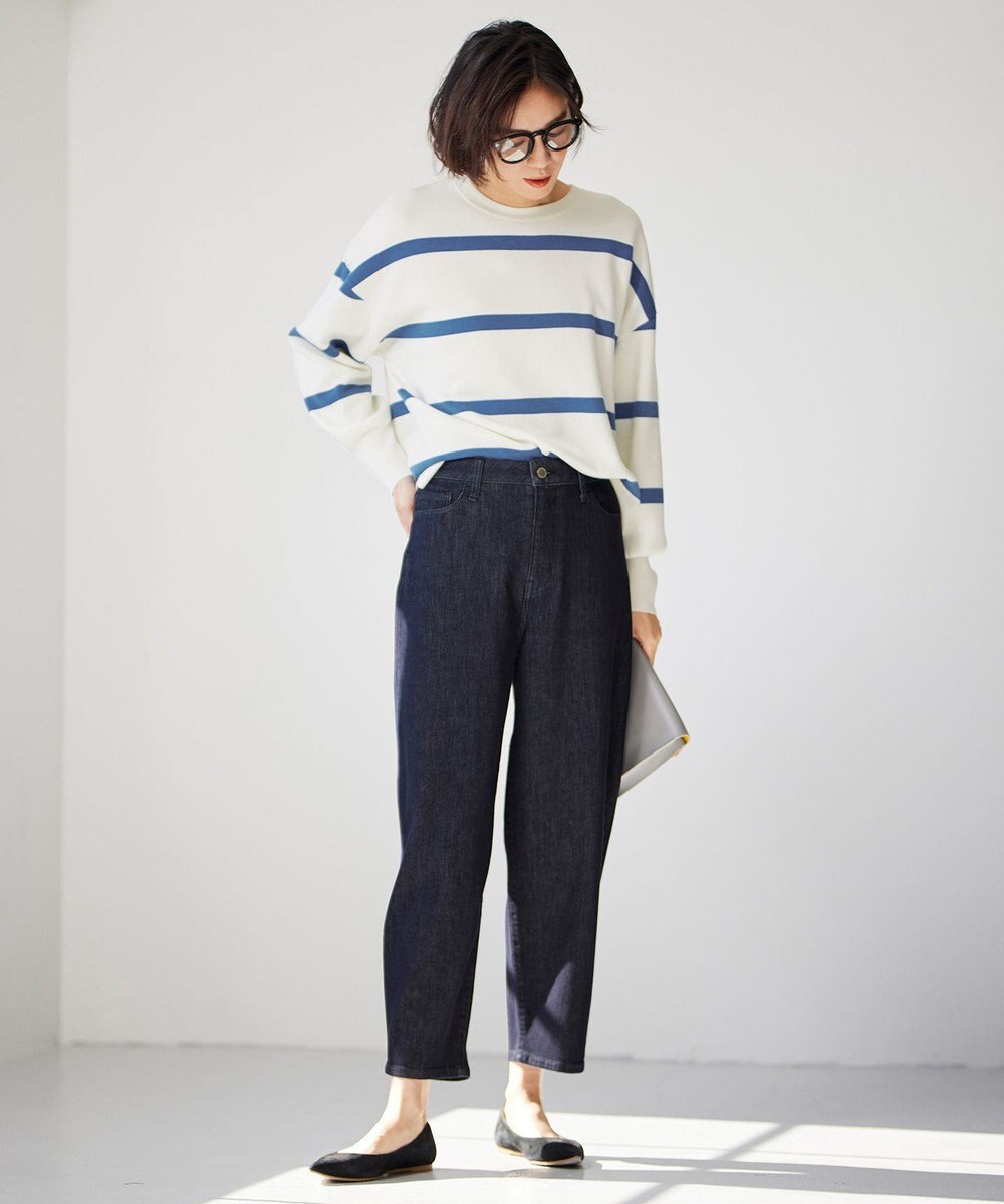 自由区 【洗える】ウスカルデニム カーブパンツ 