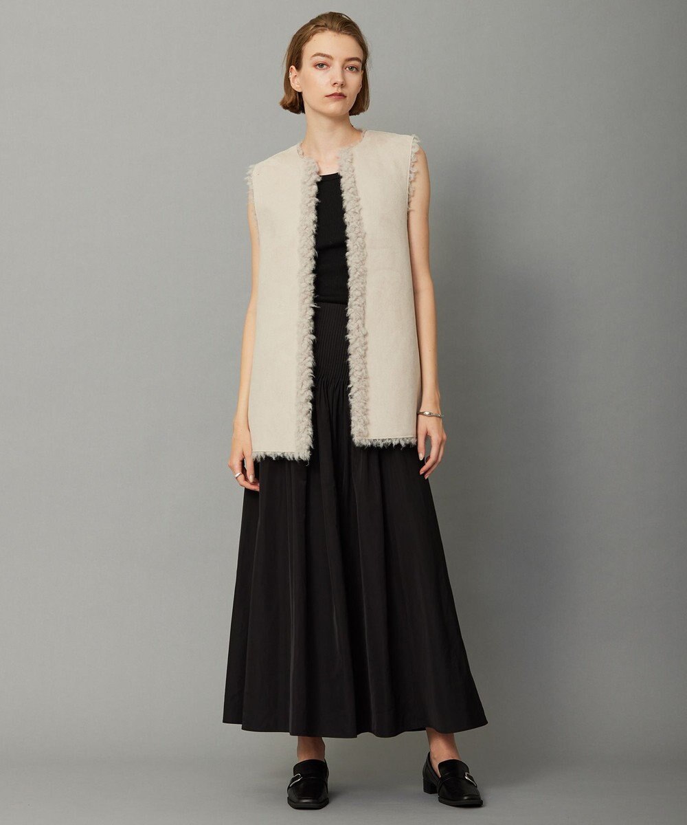 ICB 【リバーシブル着用可能】フェイクムートン ジレ 