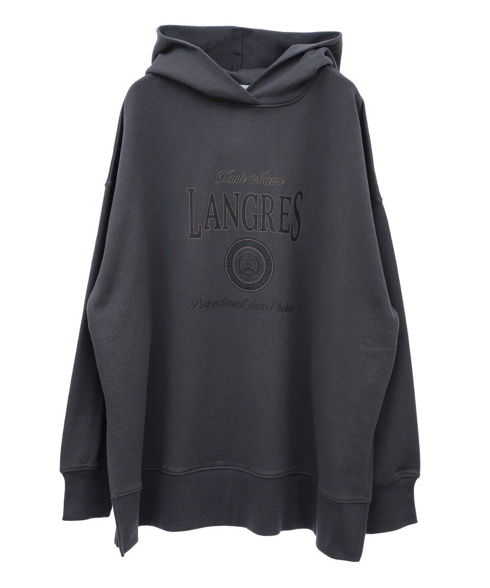 Green Parks 裏毛エンブレムパーカーチュニック 