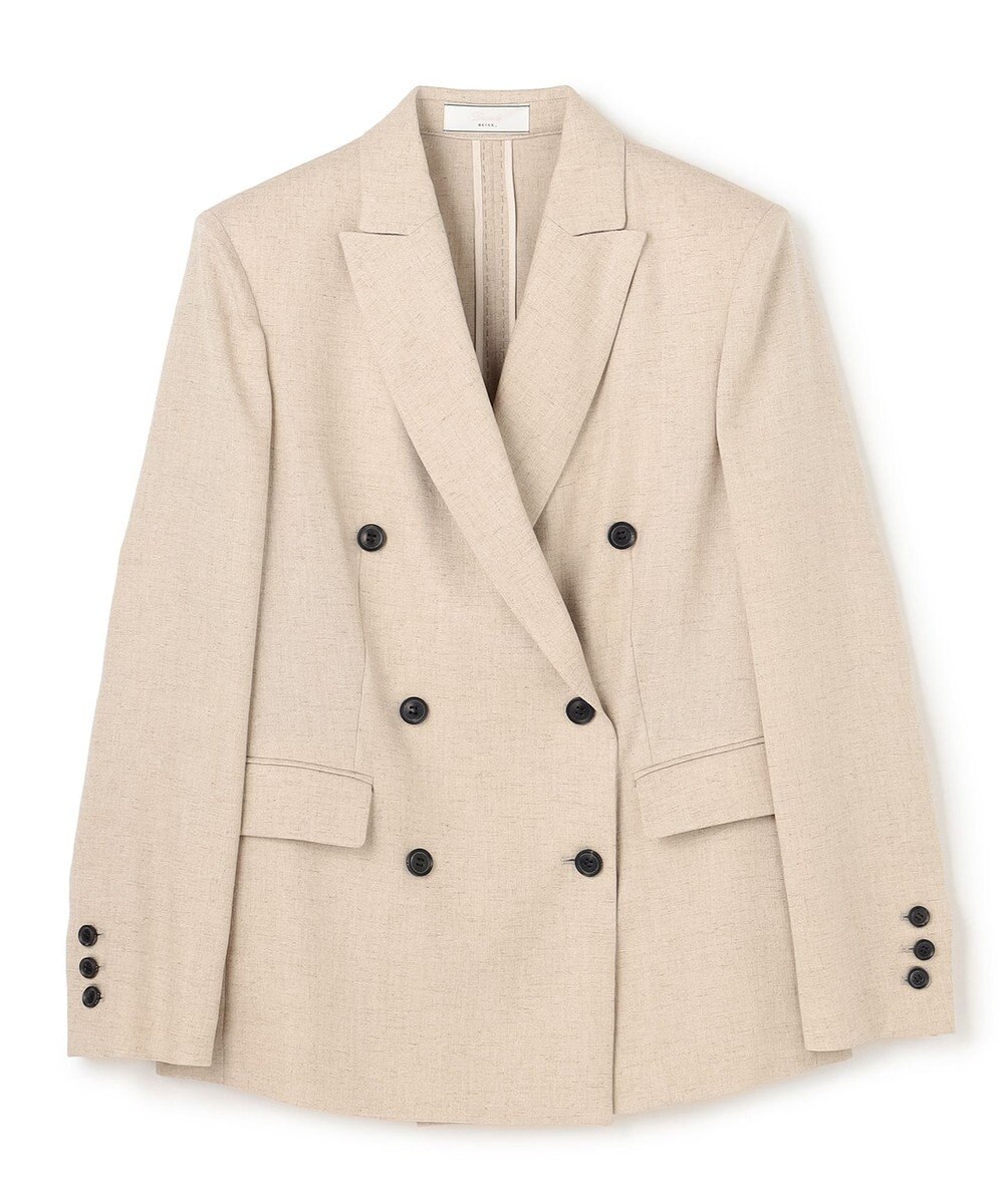 BEIGE， CAROLE / リネンライク ダブルジャケット 