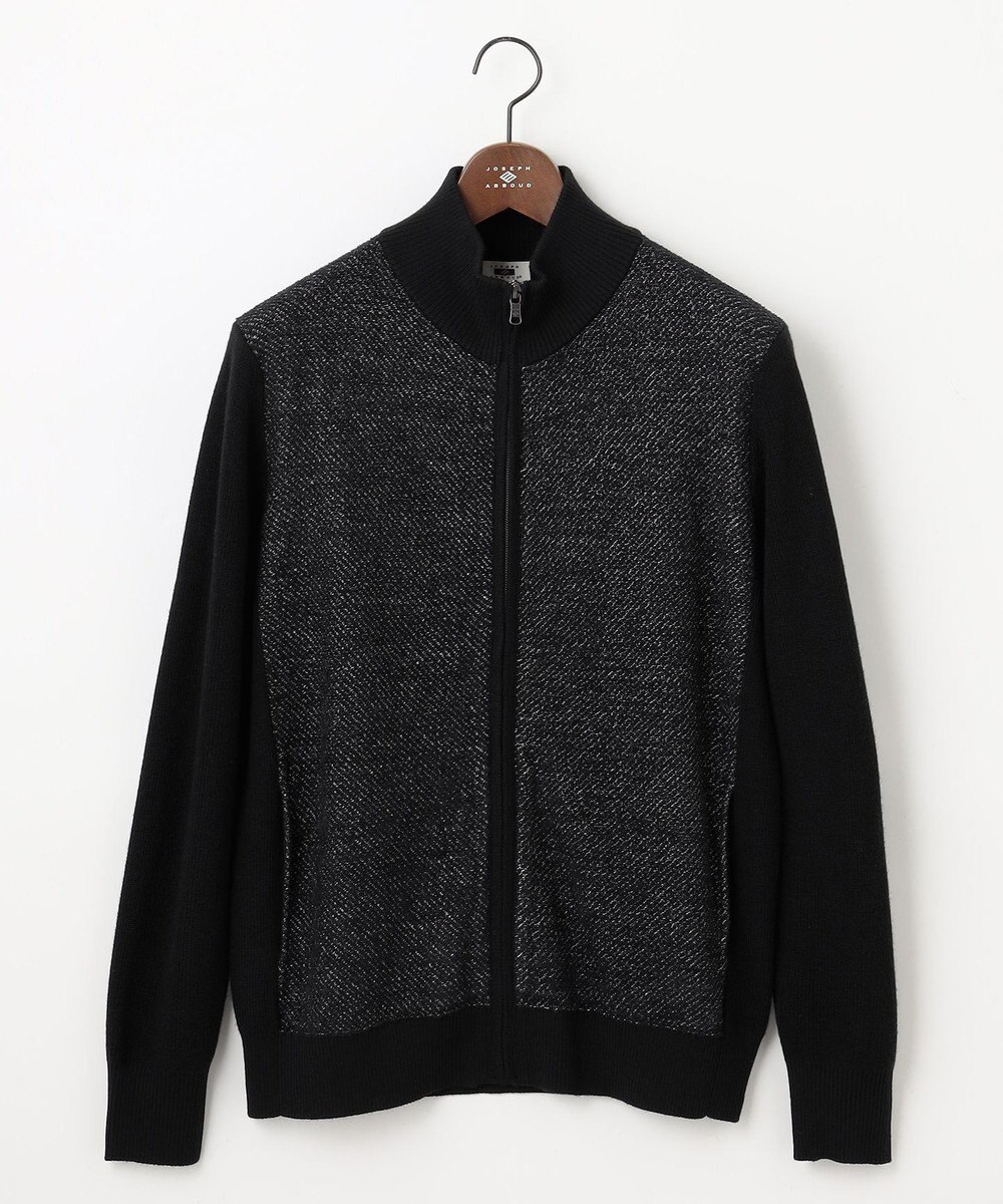 JOSEPH ABBOUD 【イタリア糸使用/洗える】メリノブレンドモール ジップ ニット ブルゾン 