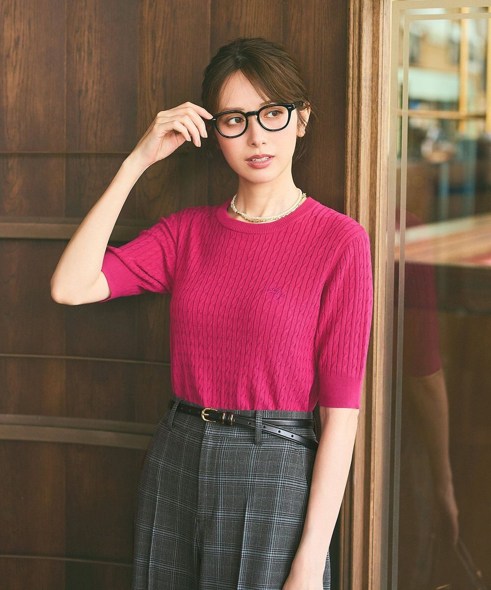 ANY SIS S ケーブルニット プルオーバー 