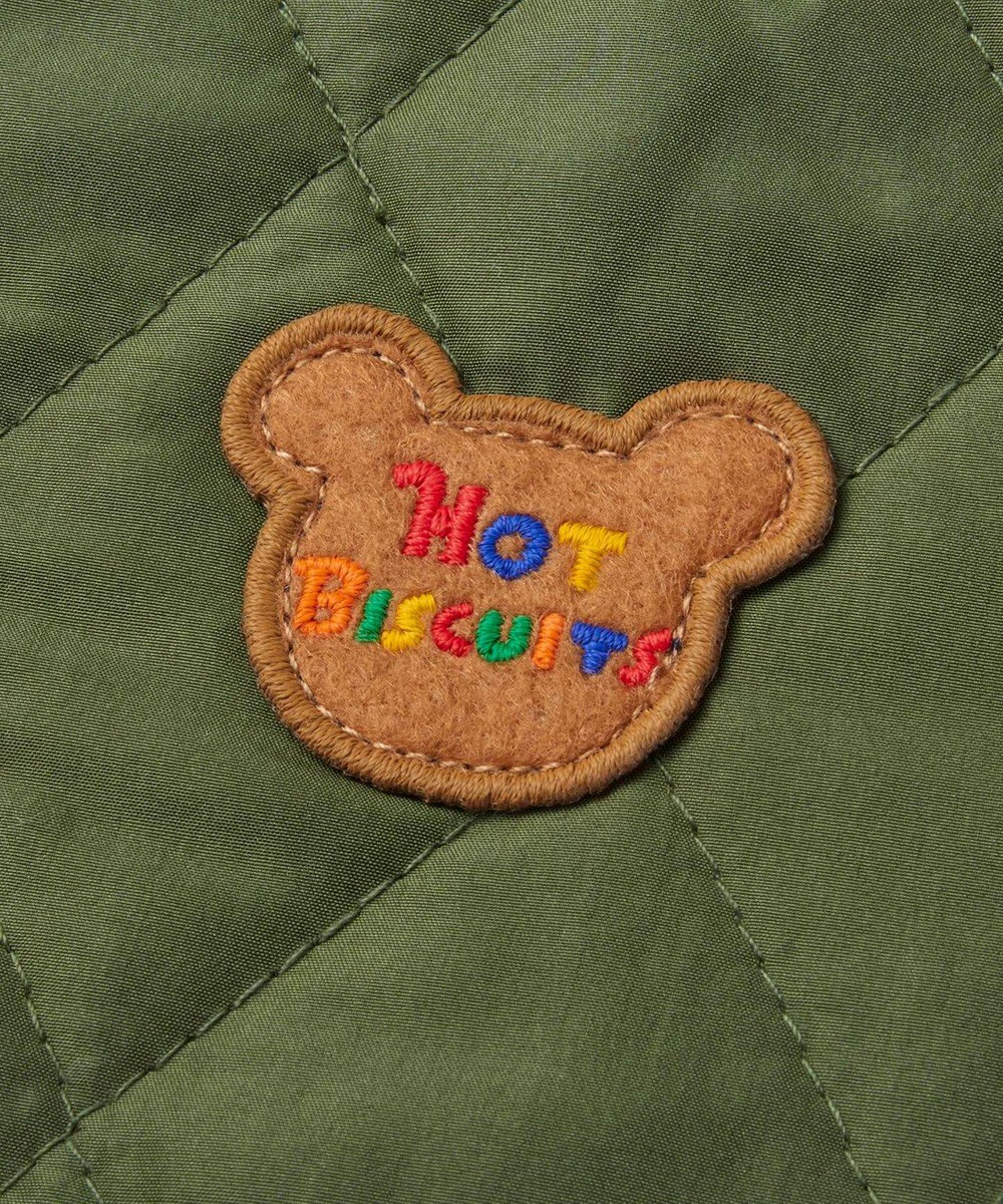 MIKI HOUSE HOT BISCUITS 【80-120cm】 抗菌・抗ウイルス ノーカラー キルティングジャンパー 