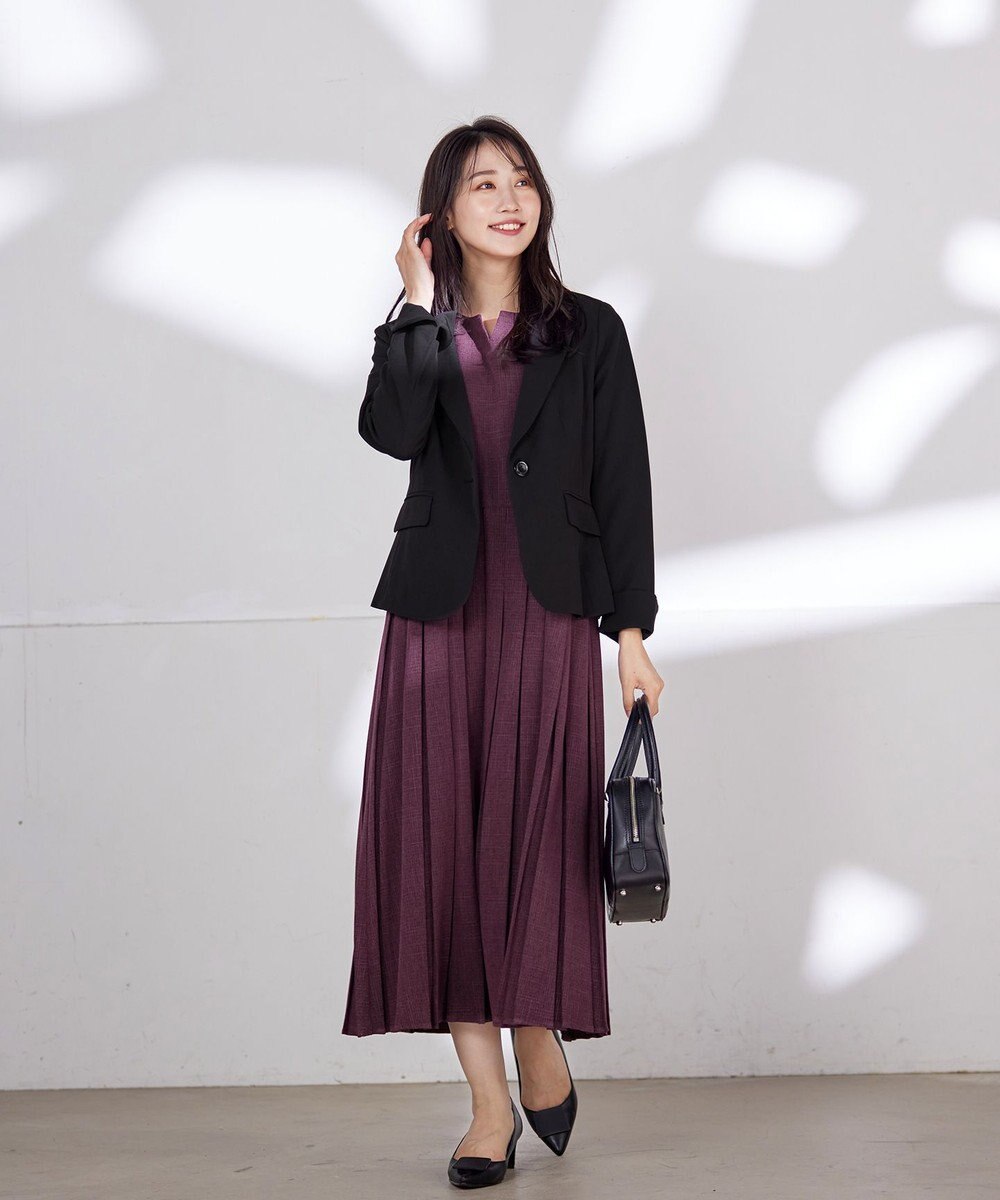 Tiaclasse L 【洗える】プリーツワンピース 