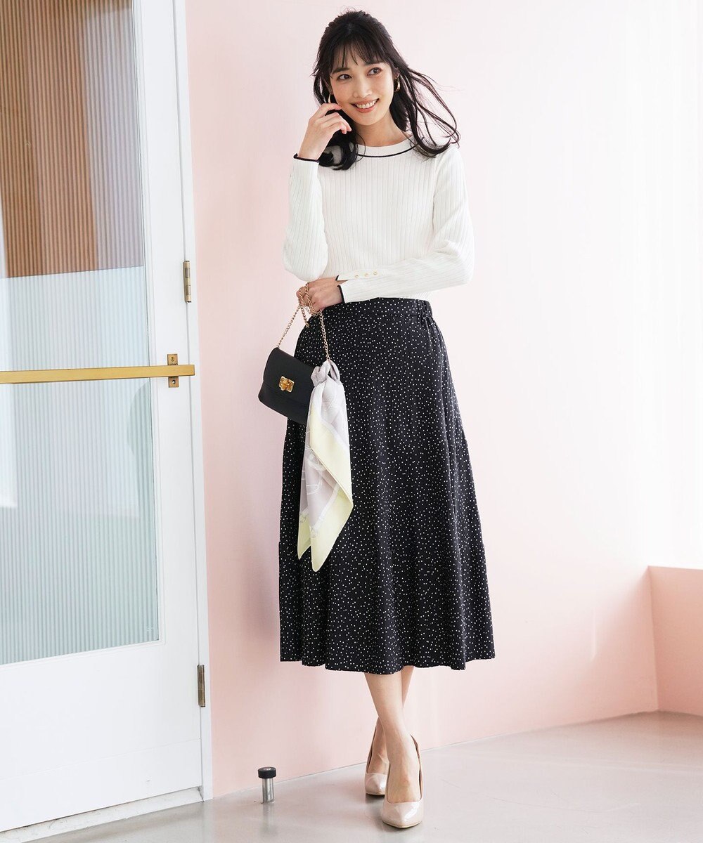 ANY SIS L プリーツ切替 スカート 