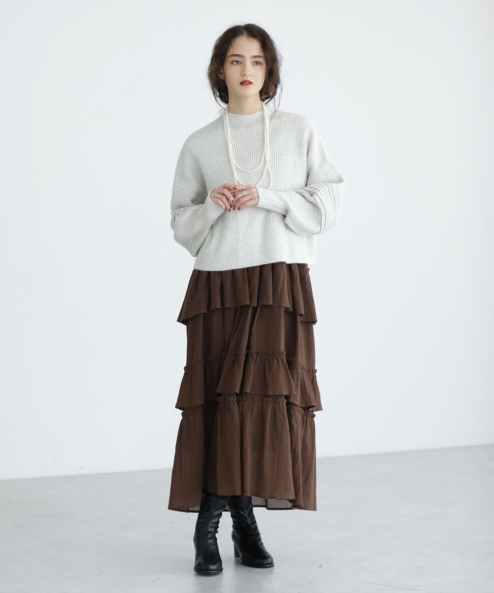 Green Parks ■ＥＳＣＡＲ　ピンタックスリーブニット 