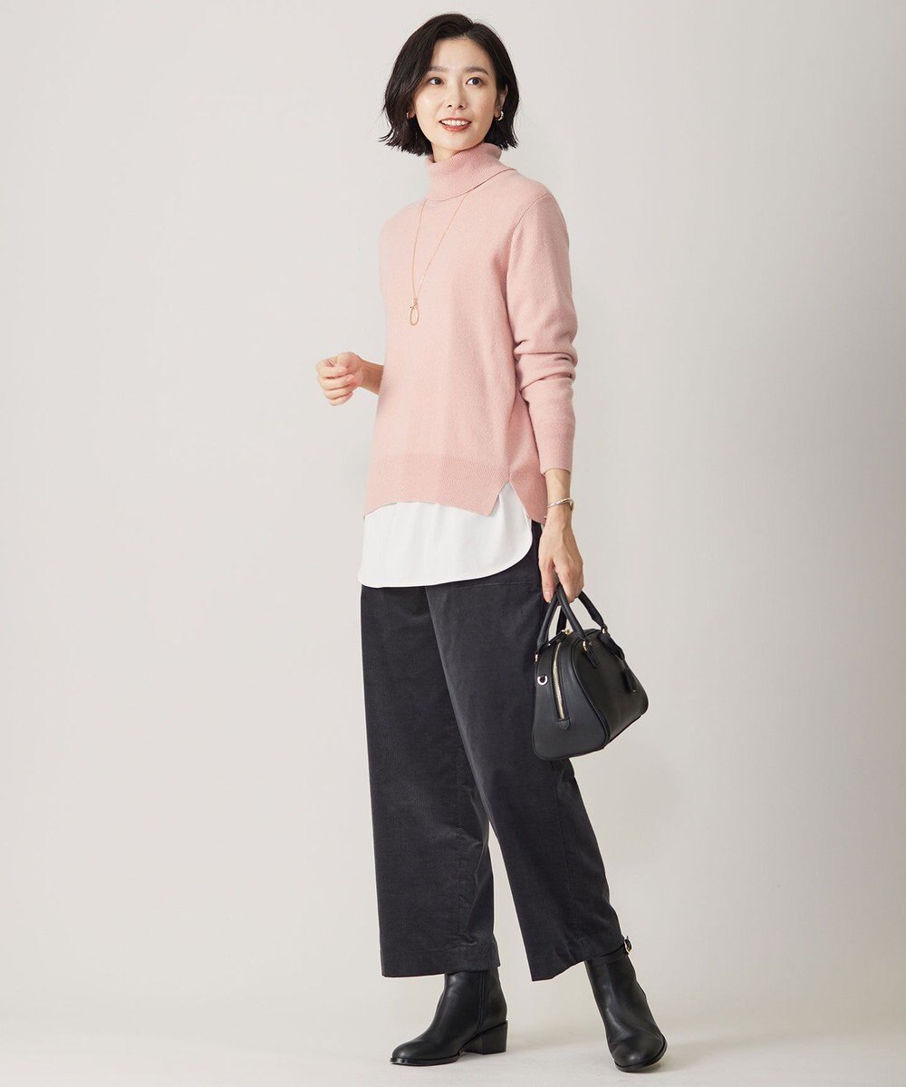 J.PRESS LADIES 【洗える】CASHMERE BLEND タートルネック ニット 