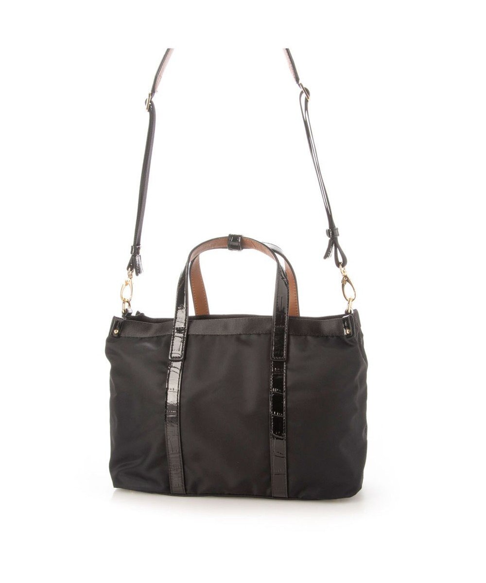 LA BAGAGERIE 【エコユース】ナイロン×型押しエナメル　2WAYミニトート 