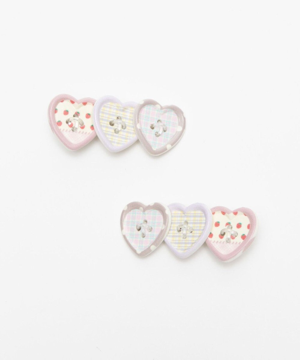 WEGO L2Pモチーフボタンヘアクリップ 