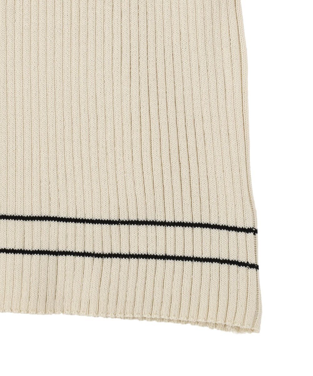 earth music&ecology 【予約】ラインカラーポロニット 