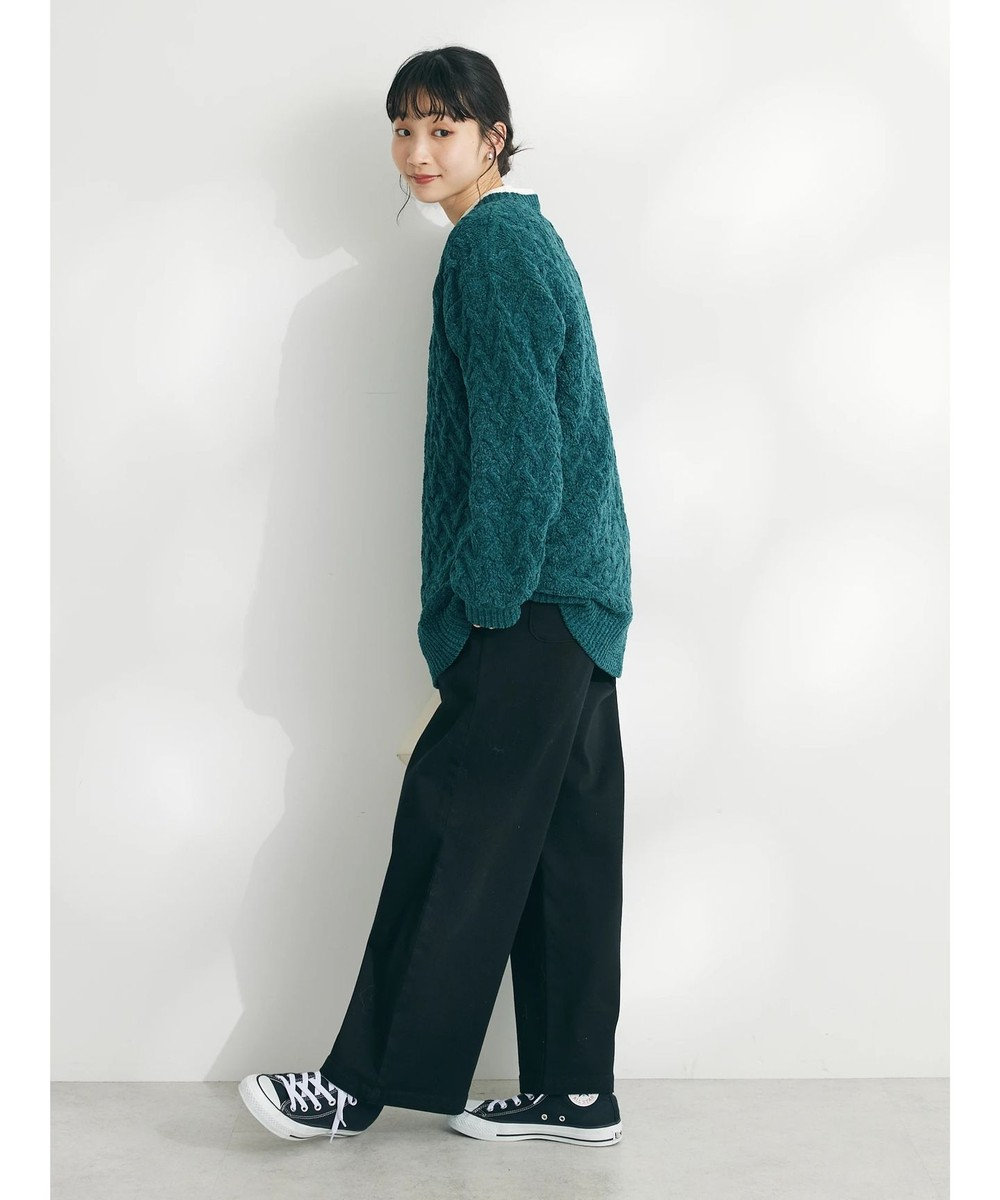 CRAFT STANDARD BOUTIQUE 洗えるモールケーブルニットチュニック 