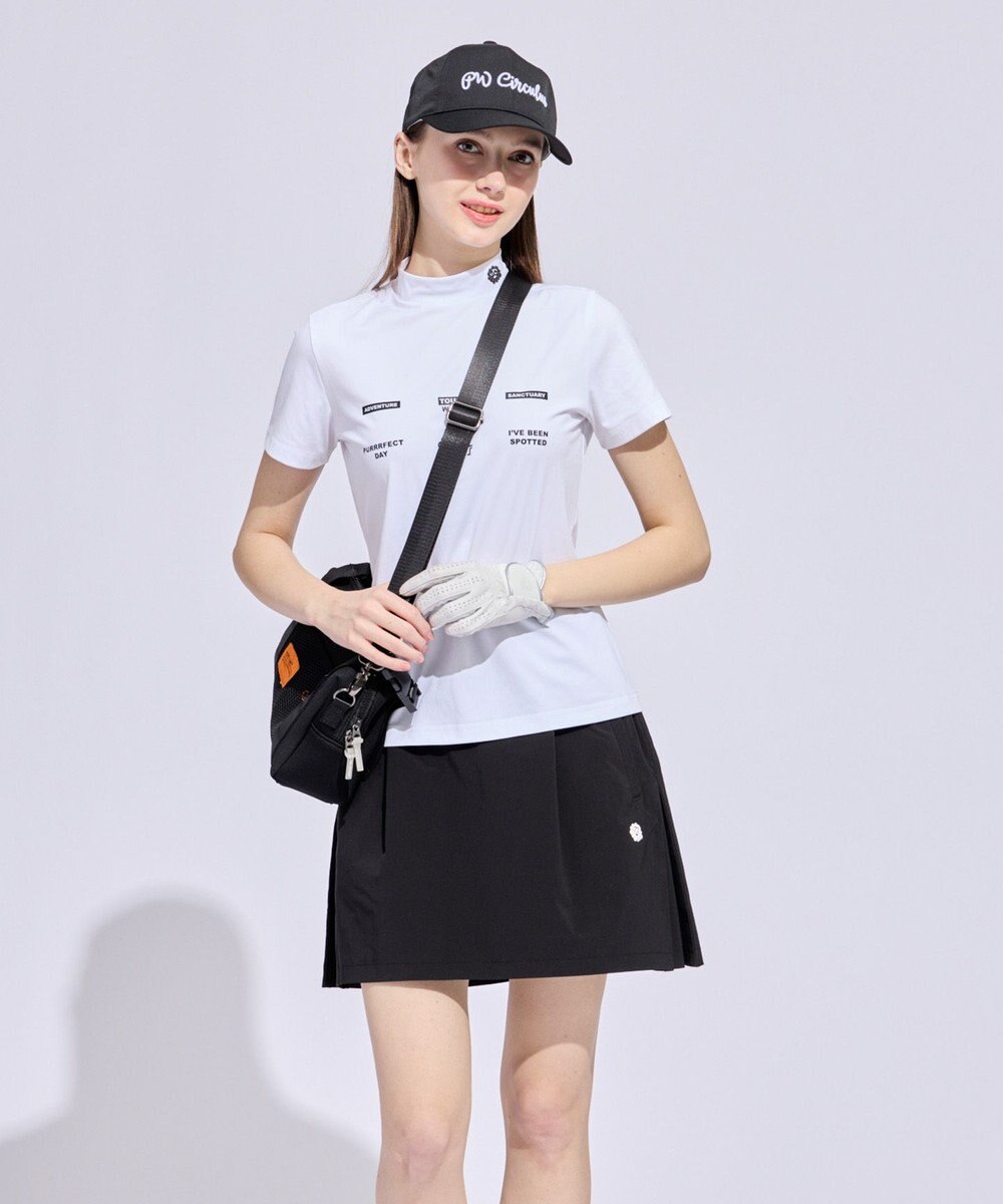 PW CIRCULUS 【WOMEN】メッシュコンビ モックネック  ゴルフウェア レディース 