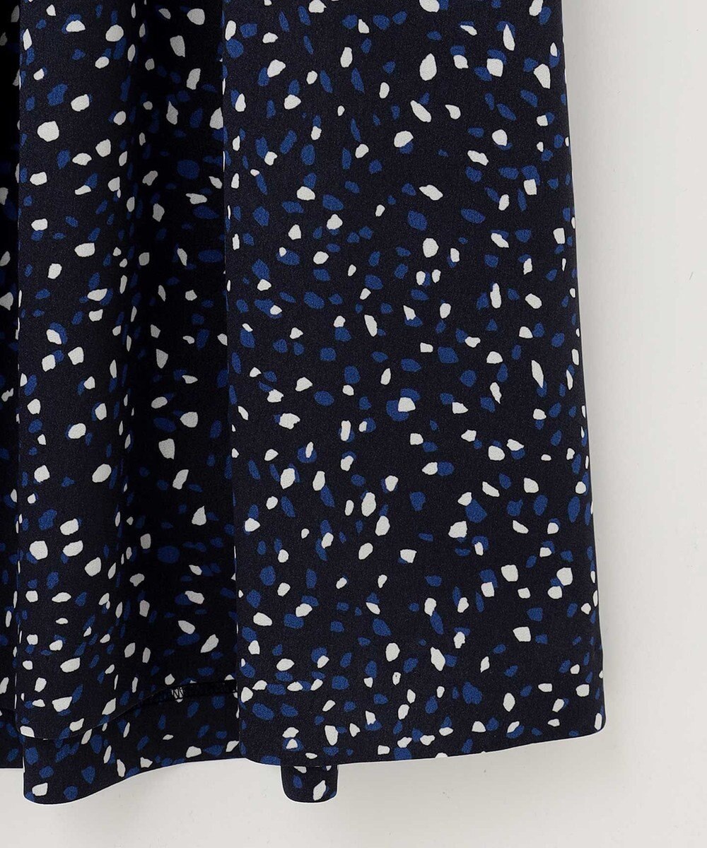 自由区 【XSサイズ～/洗える】フローイングドットプリント ワンピース 