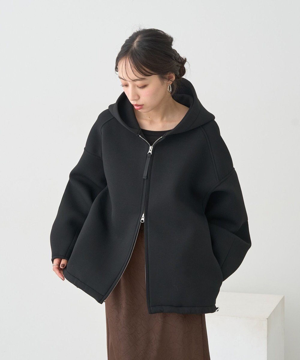 earth music&ecology 【軽量】ダンボールニットフーディーブルゾン 