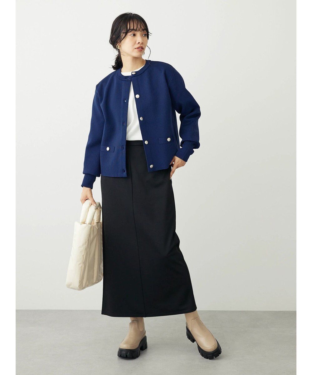 Green Parks ゴールド釦ボックス型カーディガン 