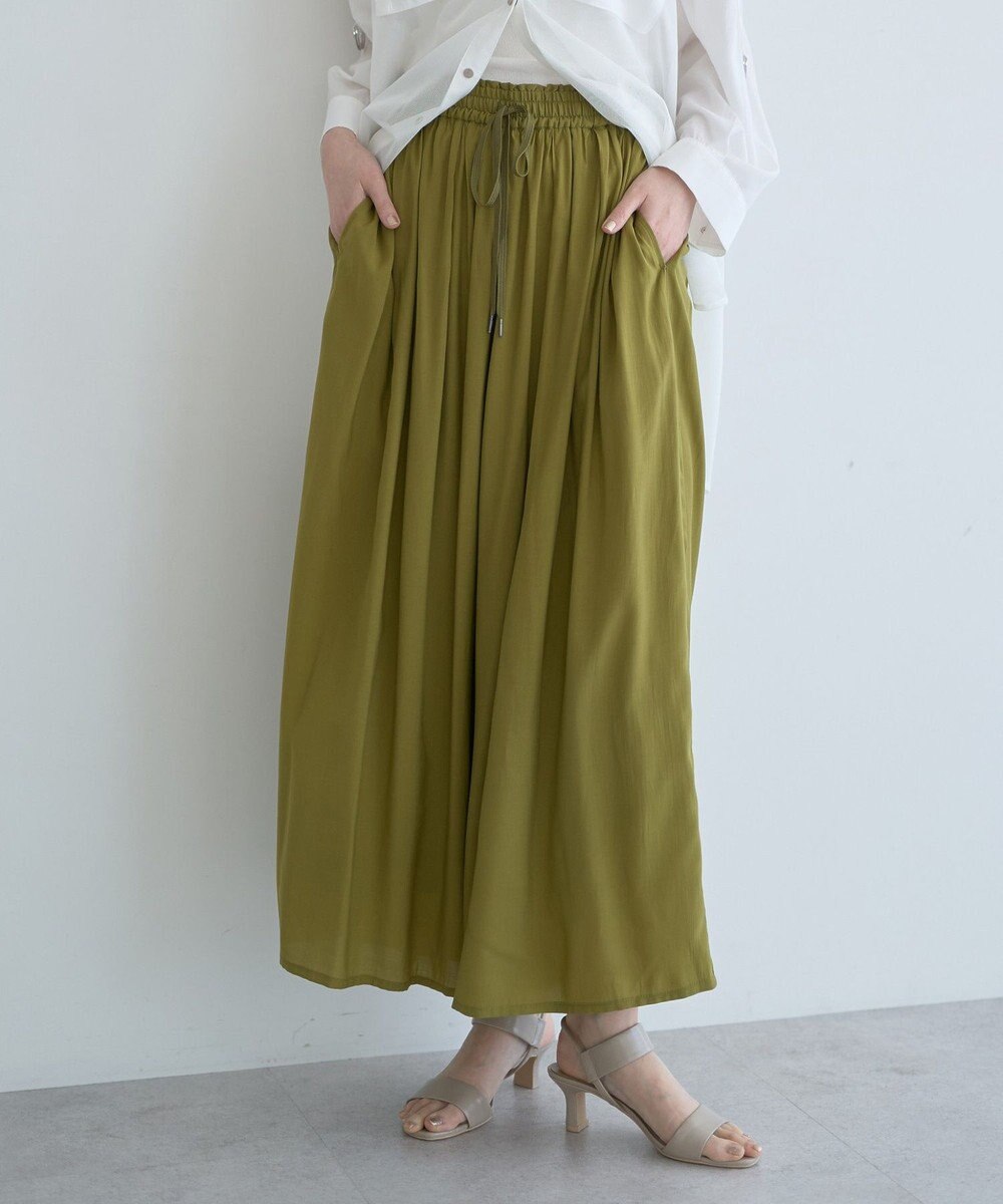 YECCA VECCA シルキータックワイドパンツ 