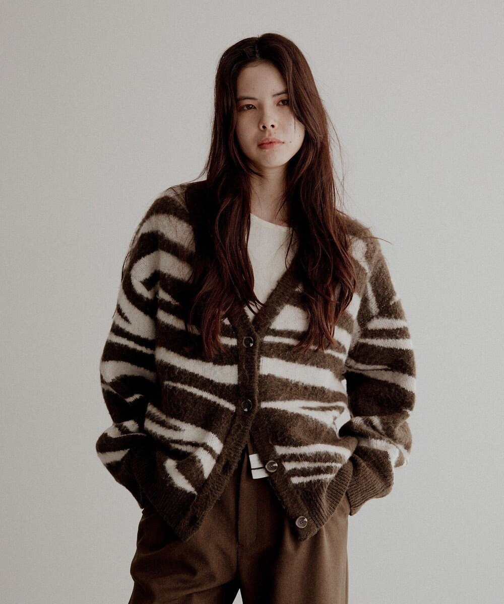 CRAFT STANDARD BOUTIQUE アニマルジャカードニットカーディガン 