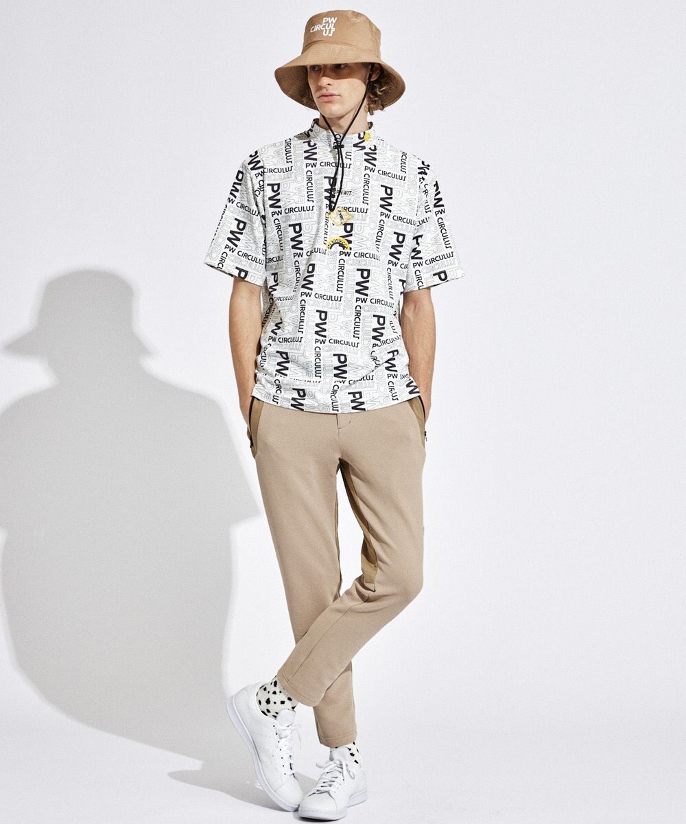 PW CIRCULUS 【UVカット / 吸水速乾 / 伸縮性抜群】【MEN】ＰＷロゴ＆チェックモックT 