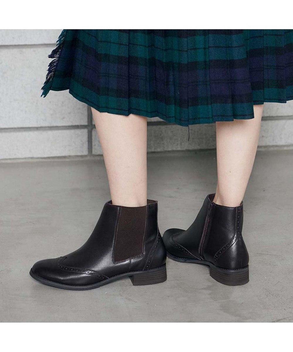 ing <ing>サイドゴアトラッドショートブーツ 