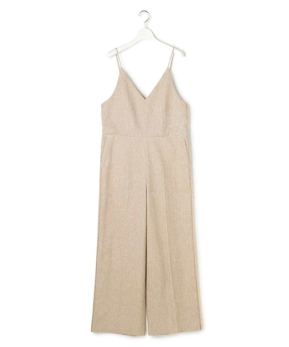 23区 【GOLD LABEL】リネンツイル サイドフリンジ オールインワン 