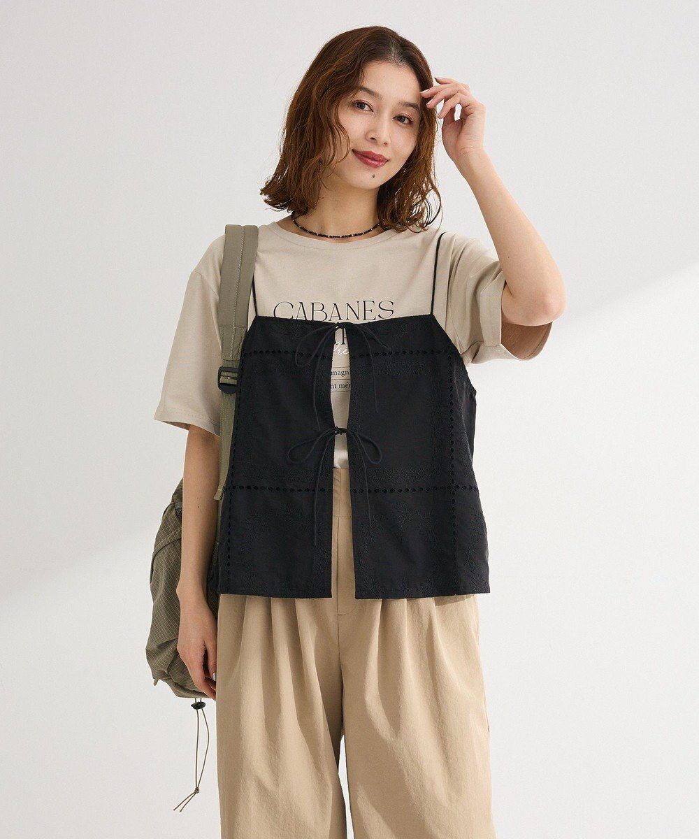 Green Parks 前後２ＷＡＹレース刺繍ビスチェ 