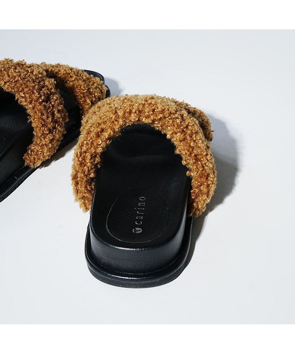 MODE ET JACOMO <carino>エコファーもこもこサンダル 