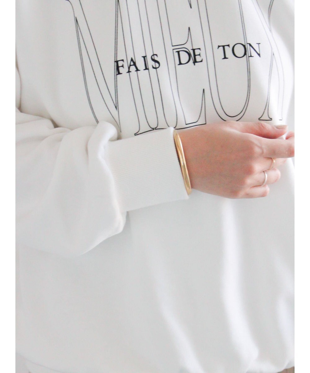 Te chichi 裏毛ロゴプリントスウェット 