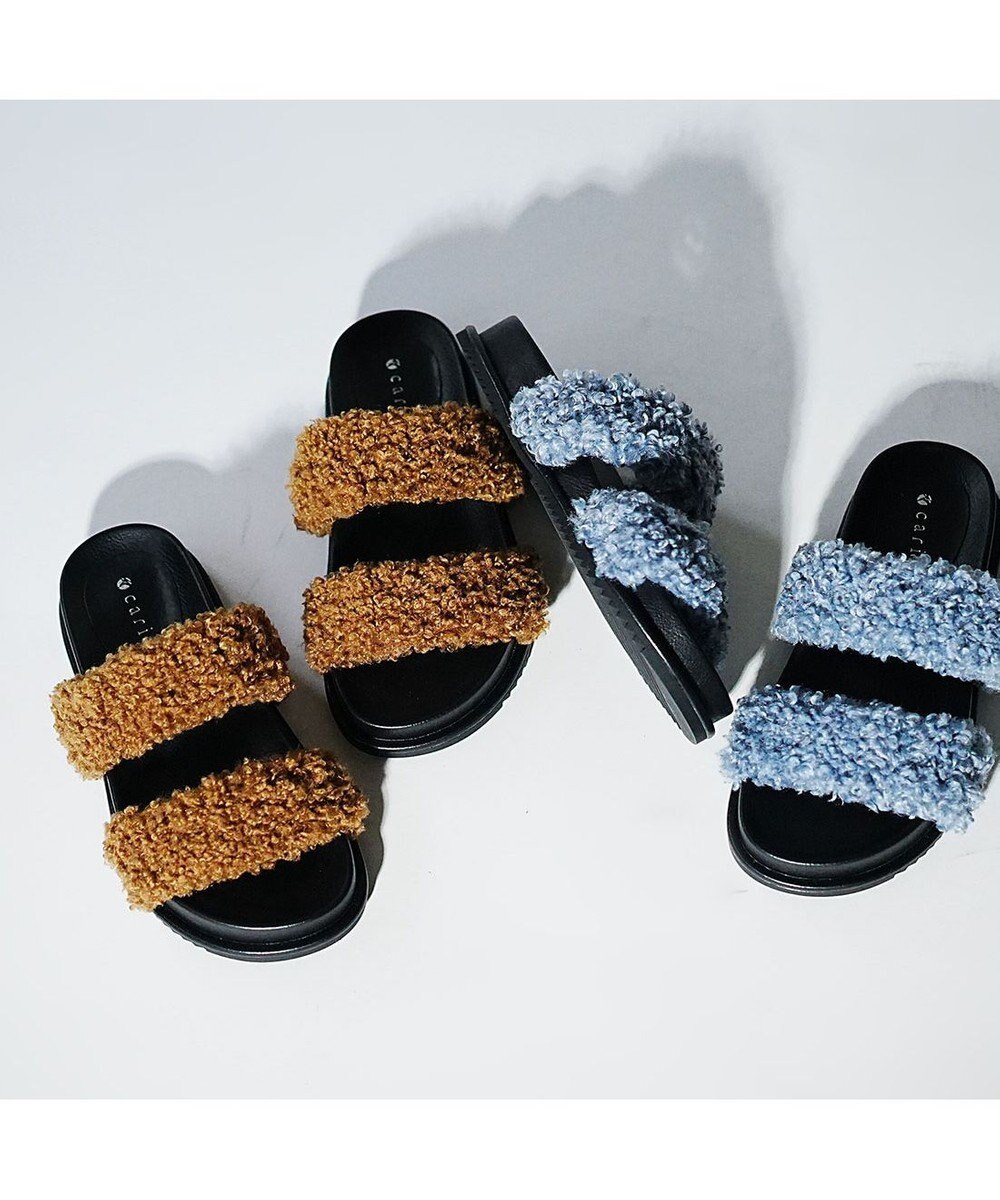 MODE ET JACOMO <carino>エコファーもこもこサンダル 