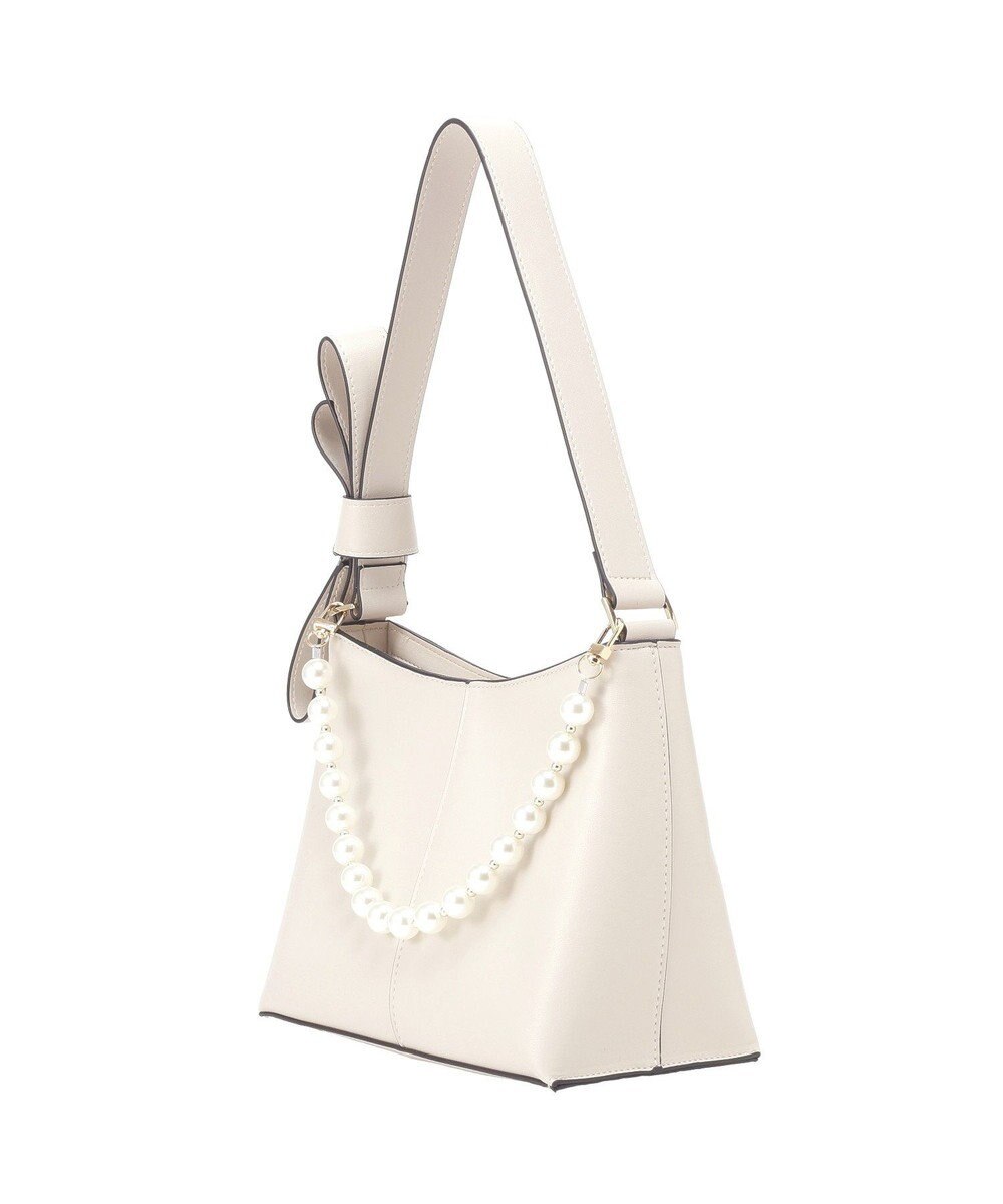 YECCA VECCA パールチャーム付きリボンベルトバッグ 