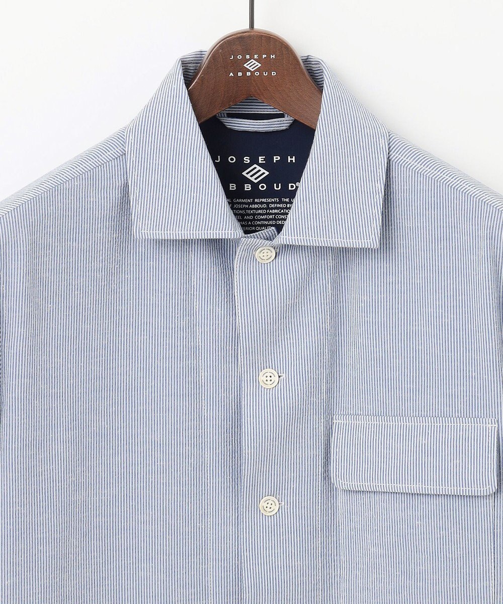 JOSEPH ABBOUD 【清涼・軽量・夏の軽羽織】クールサッカー ライトシャツ アウター 