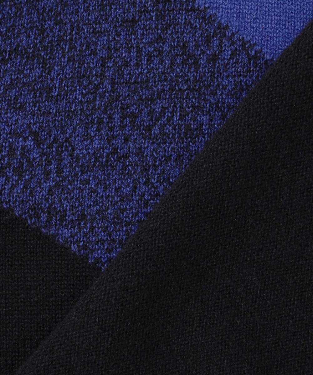 ICB L ソフトカシミヤミックス インターシャ ハイネックニット 