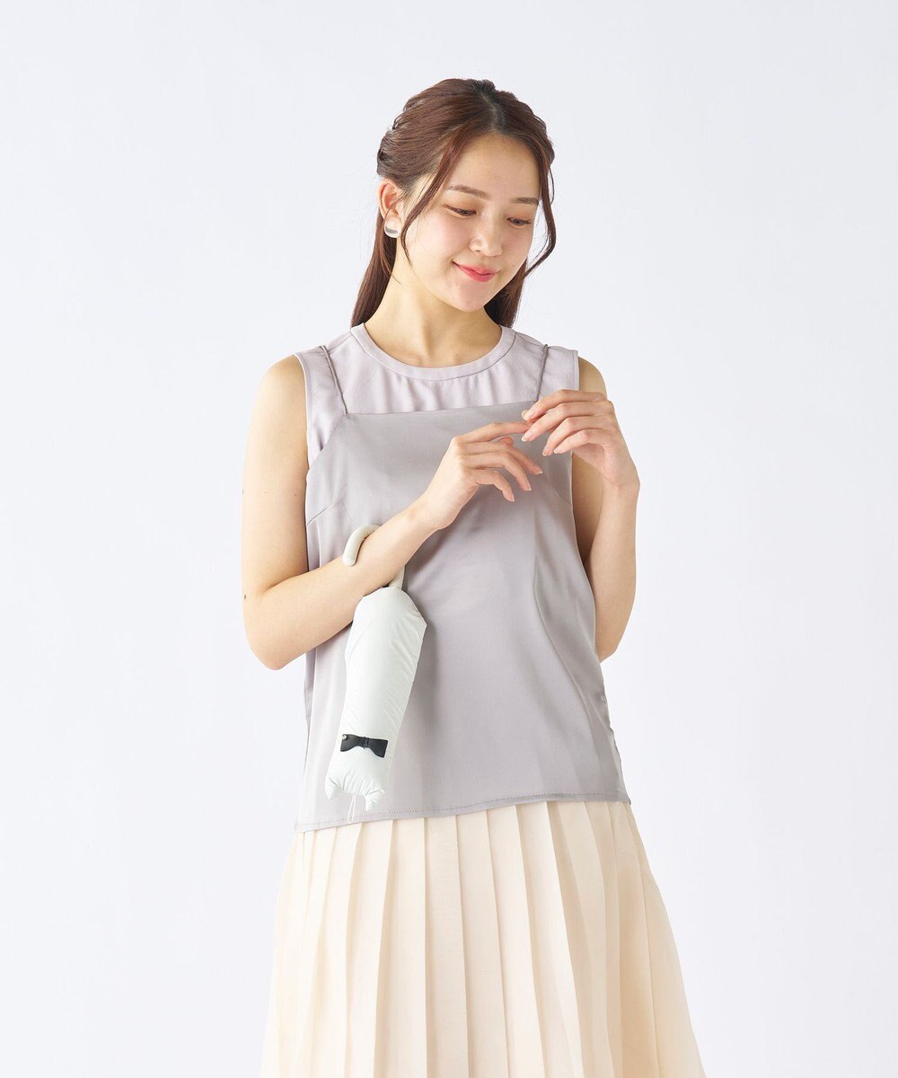 MOONBAT 【遮光100％/UV100%】エスタ (estaa) にゃんこミニ 折りたたみ傘 日傘 軽量 晴雨兼用 猫 ネコ 