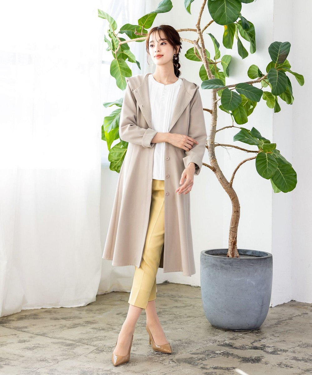 Tiaclasse 【洗える】スリットテーパードパンツ 