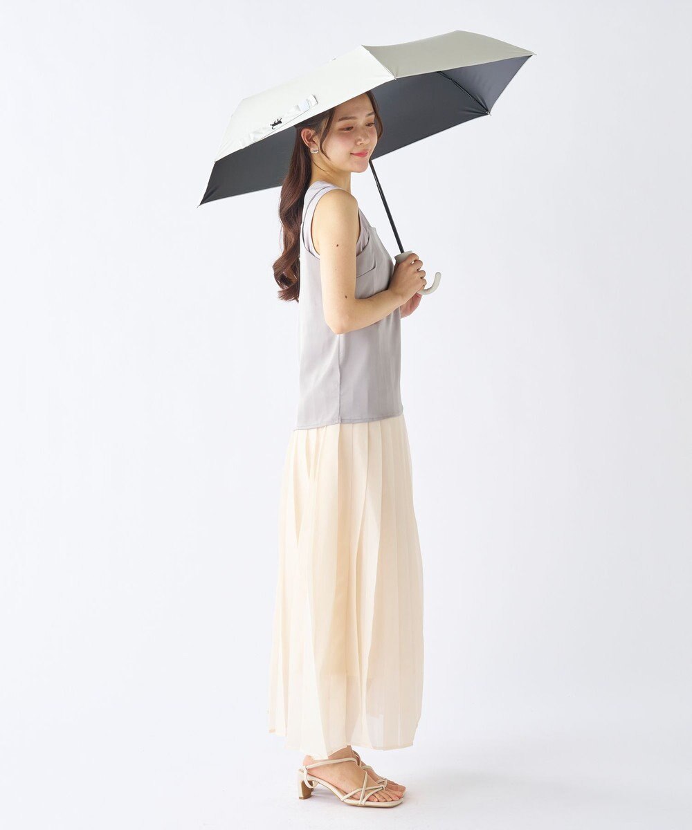 MOONBAT 【遮光100％/UV100%】エスタ (estaa) にゃんこミニ 折りたたみ傘 日傘 軽量 晴雨兼用 猫 ネコ 