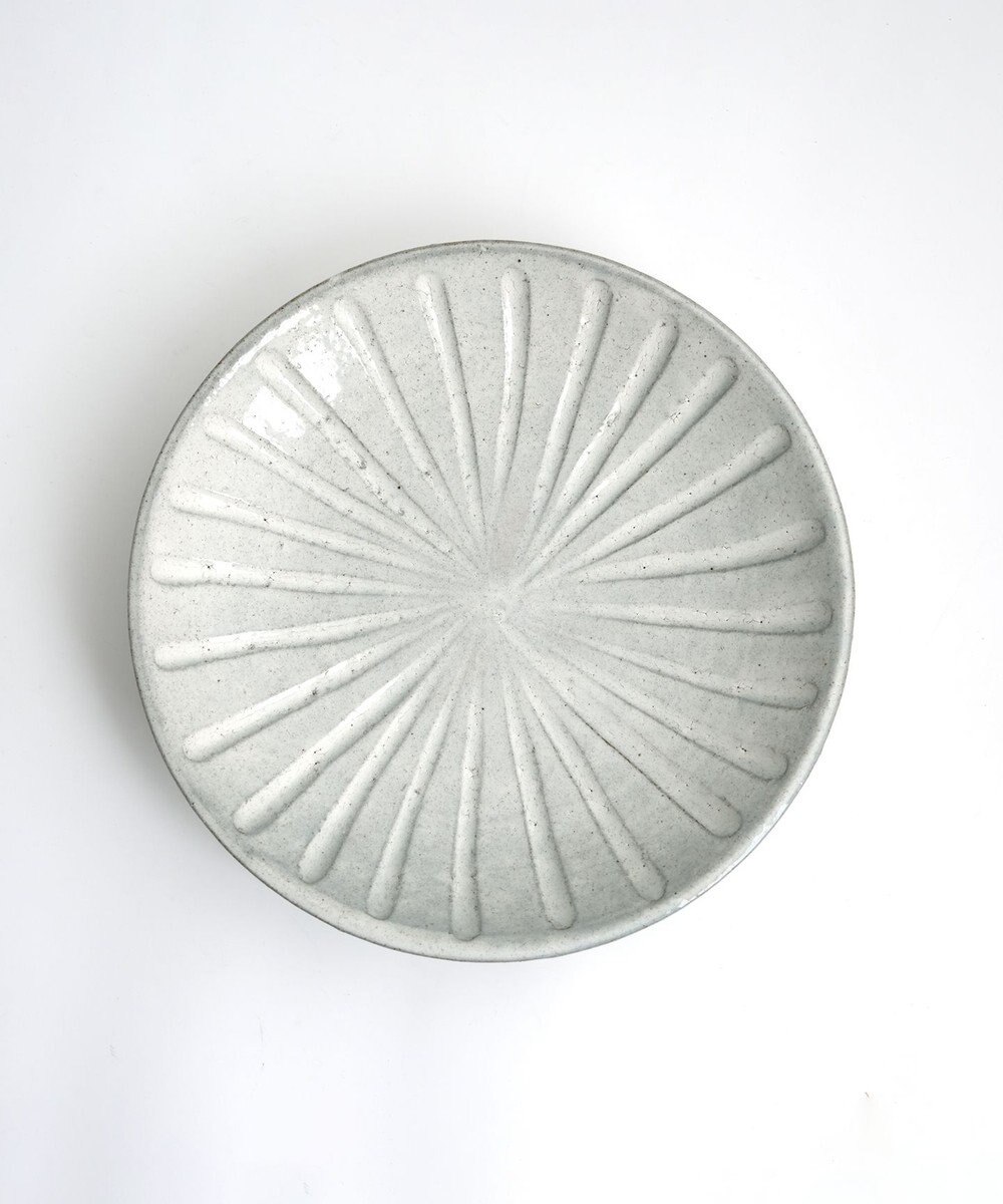 たち吉 【たち吉】粉引彫文中皿〈2枚〉美濃焼 