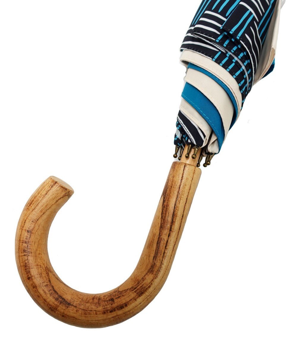 +RING 【UVカット95%以上】【UPF50＋】プラスリング レディース向け 晴雨兼用（長ショート） BLU/WHT T1295 