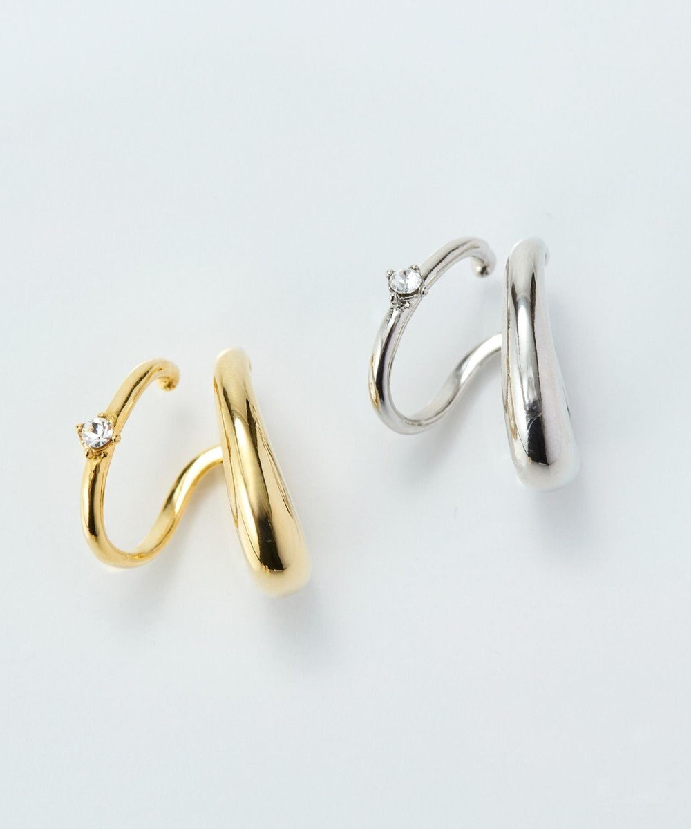 Phoebe ドレッシングビジューイヤーカフ　シルバー/片耳 