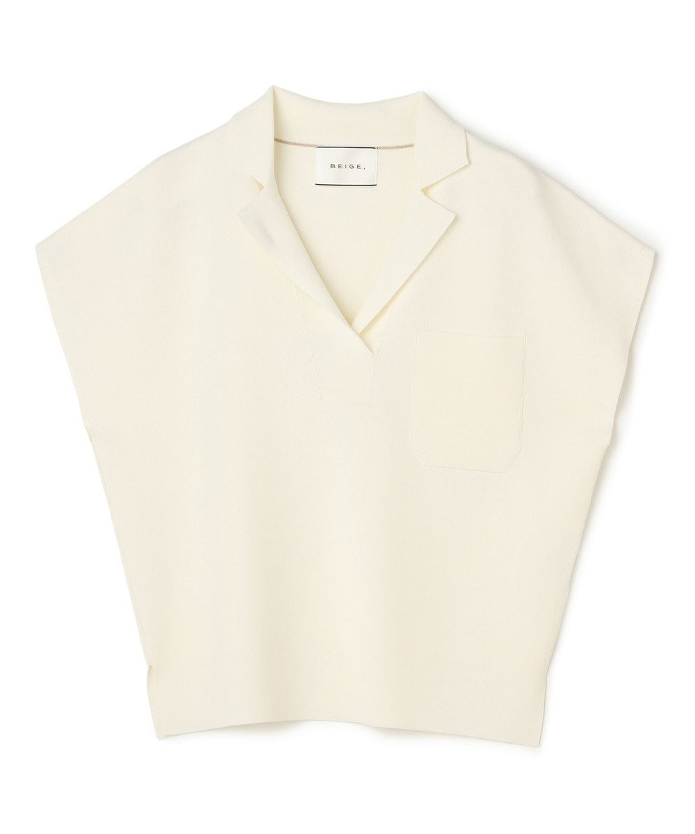 BEIGE， NADIA / ストレッチ スキッパーニット 