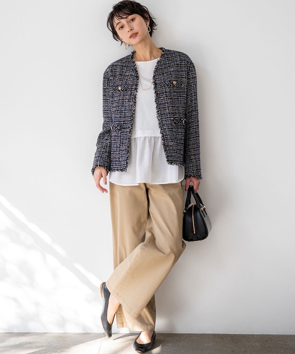 23区 L 【Oggi9月号掲載/洗える】ストレッチギャバ チノ パンツ 