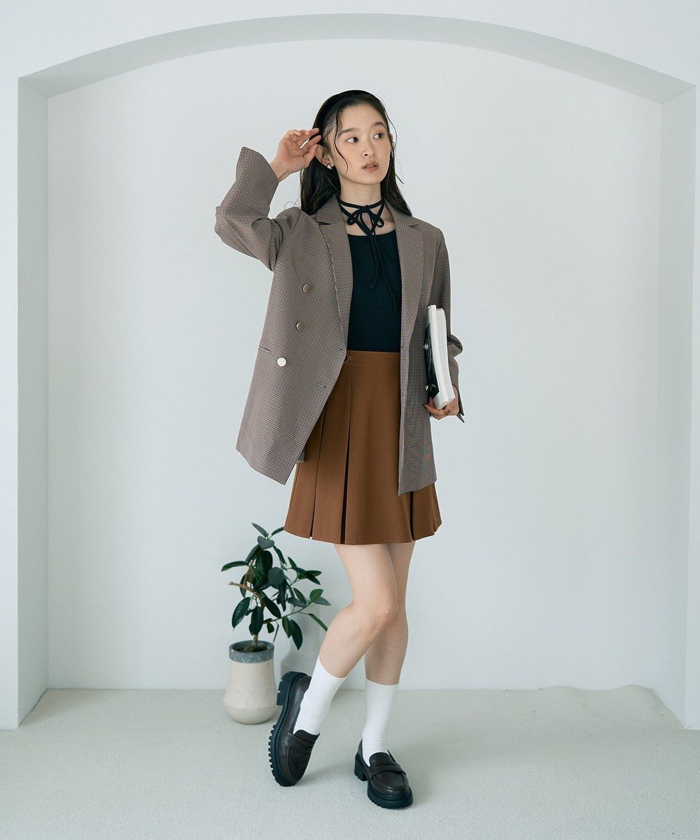 earth music&ecology 【セットアップ可】ビット付きミニスカート 