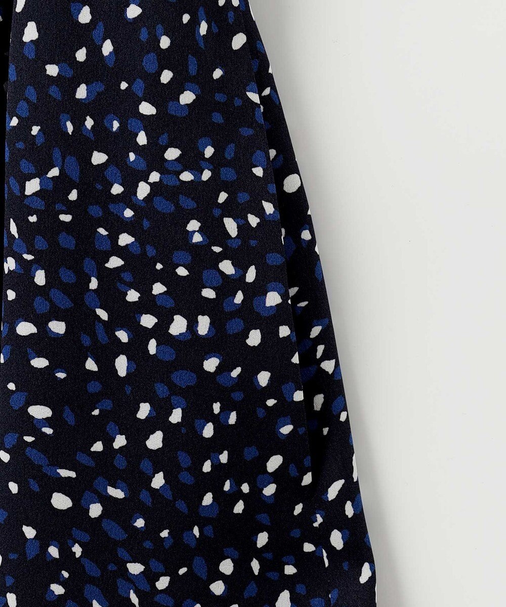 自由区 【XSサイズ～/洗える】フローイングドットプリント ワンピース 