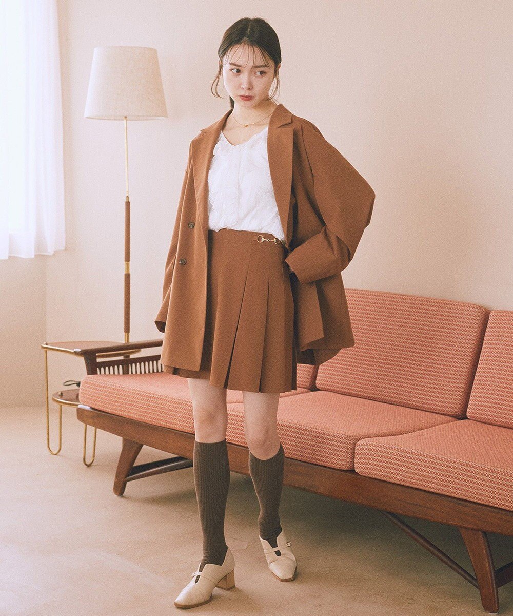 earth music&ecology 【セットアップ可】ビット付きミニスカート 