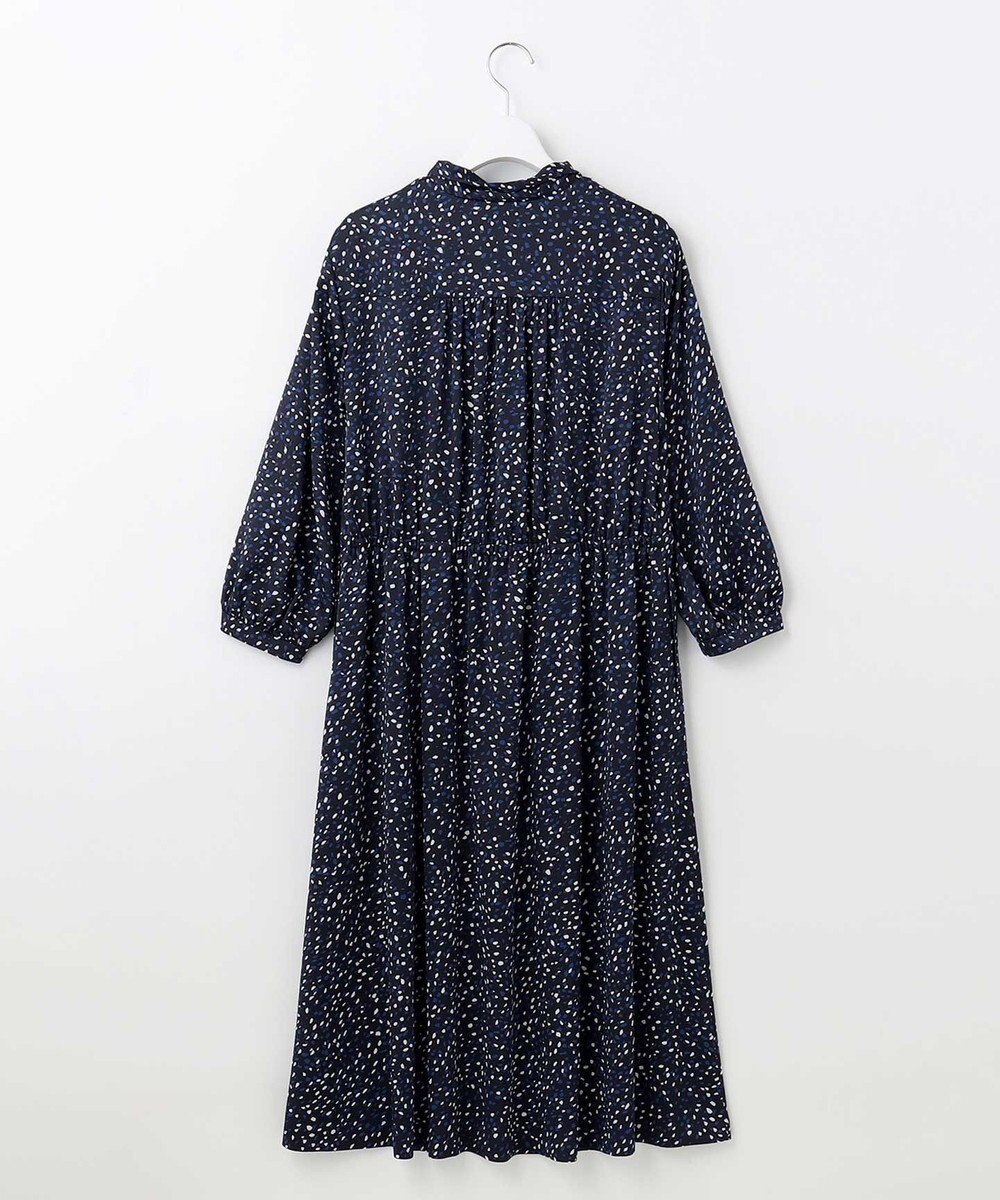 自由区 【XSサイズ～/洗える】フローイングドットプリント ワンピース 