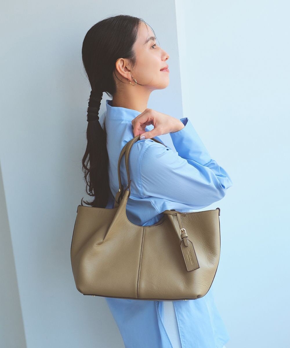 TOPKAPI 【TREASURE TOPKAPI】ソフトレザー センターステッチ 2way トートバッグ 