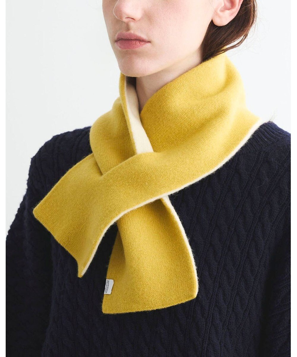 MOONBAT MACKINTOSH PHILOSOPHY(マッキントッシュ フィロソフィー）【ギフトBOX付】ウール100％ リバーシブル ニット マフラー ユニセックス 日本製 