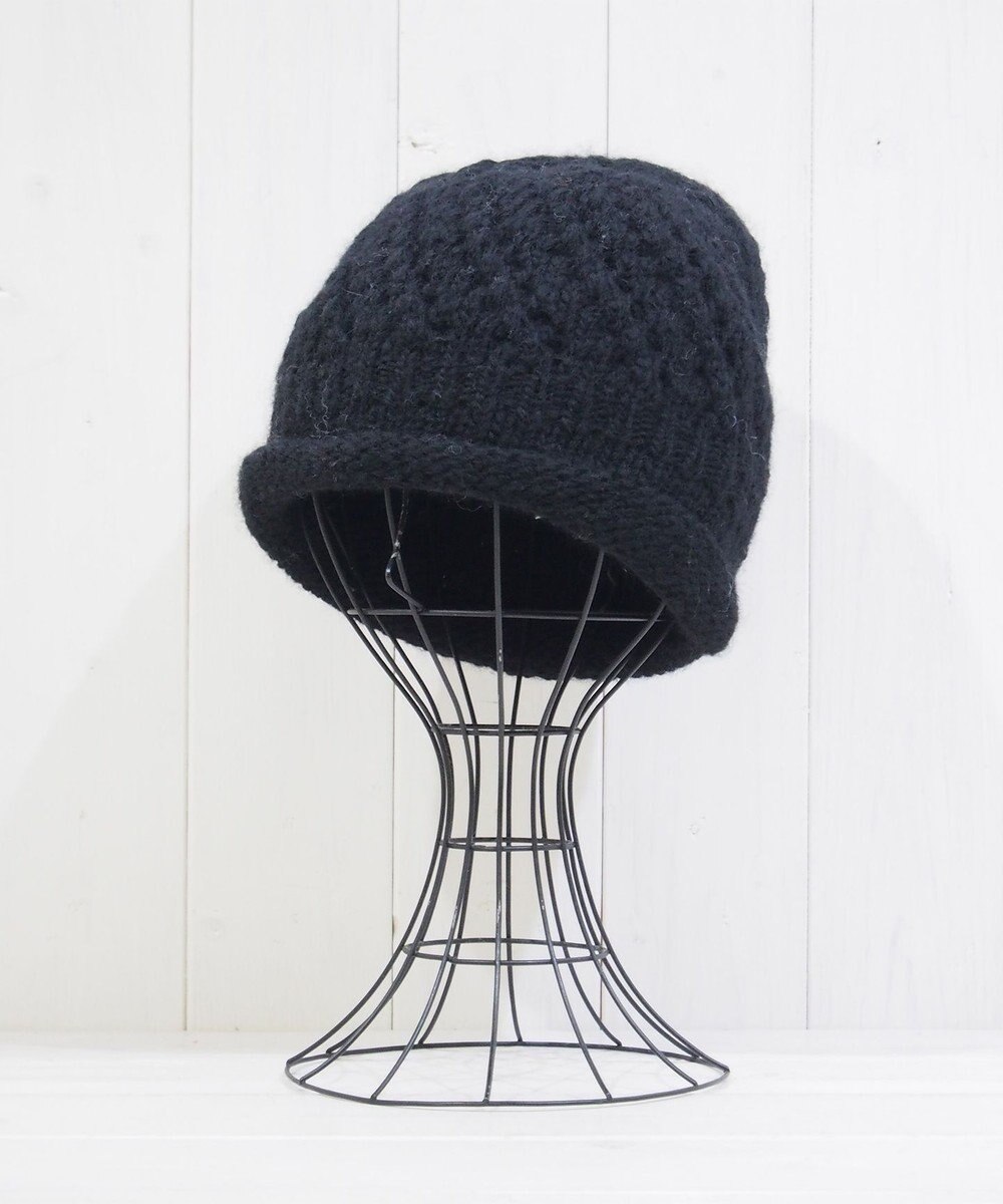 石田製帽 【防寒対策・日本製】ウールロールアップ ニット帽 