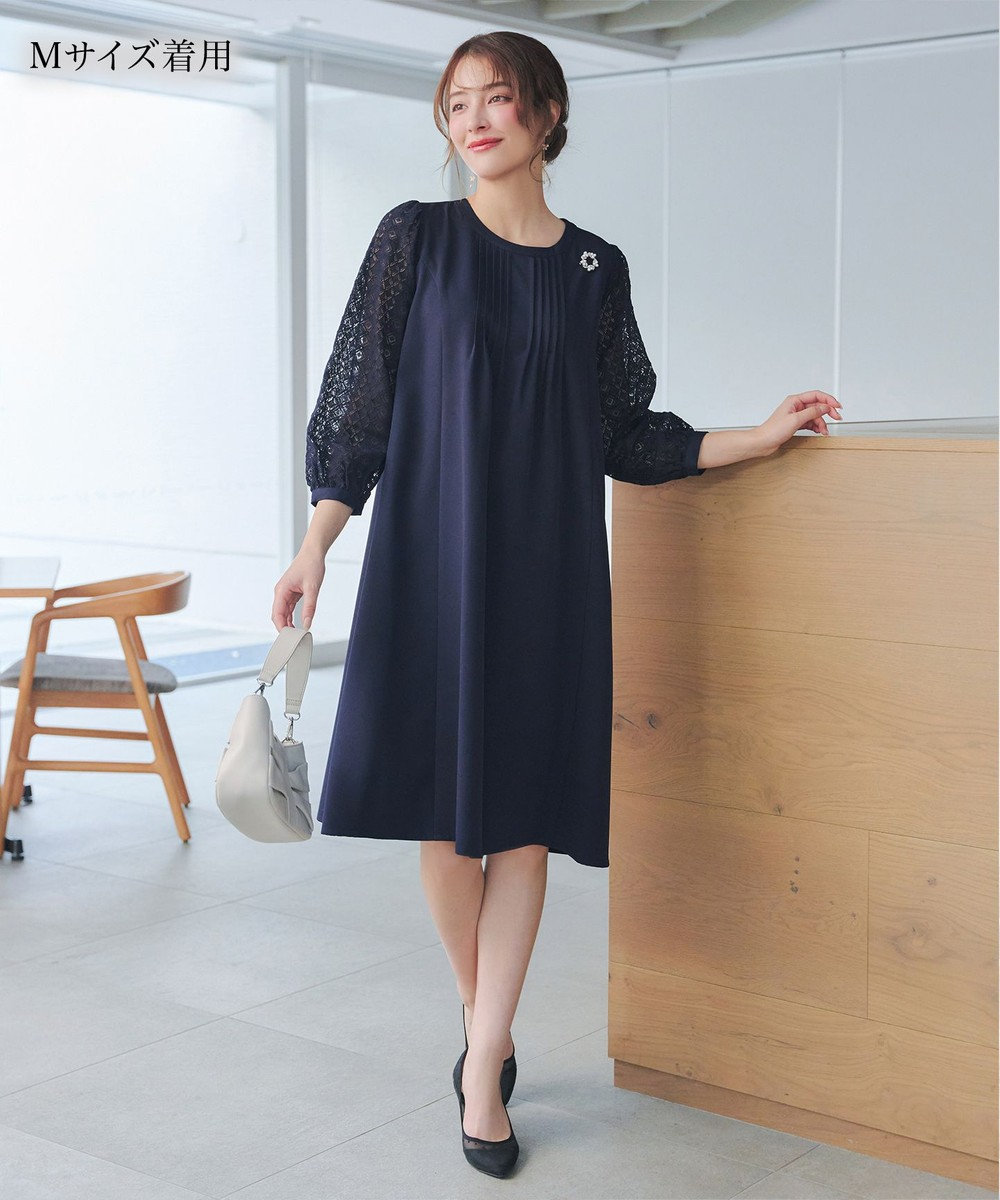 Tiaclasse レーススリーブワンピース 