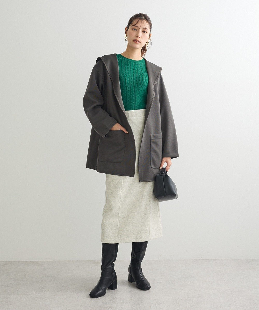 Green Parks プチケーブルクルーネックニットプルオーバー 